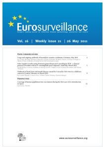 Vol. 16 | Weekly issue 21 | 26 May 2011