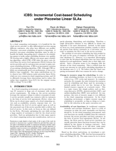 Incremental Cost-based Scheduling under Piecewise Linear