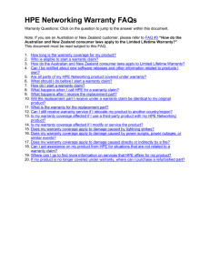 HPE Networking Warranty FAQs