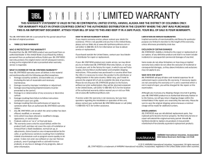 SDP-45 Limited Warranty Sheet