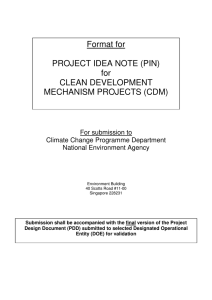 Project Idea Note Format - National Environment Agency