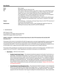 Interagency Consultation Review Memo