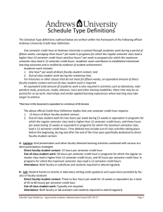 Schedule Type Definitions
