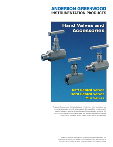 ANDERSON GREENWOOD Hand Valves and Accessories Hand