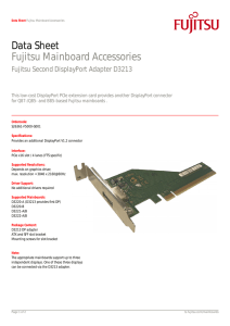 Data Sheet Fujitsu Mainboard Accessories Accessories