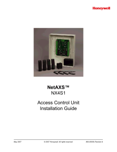 NetAXS™ Access Control Unit Installation Guide