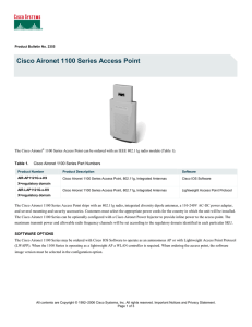 Cisco Aironet 1100 Series Access Point