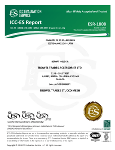 ESR-1808 - Trowel Trades Accessories Ltd. - ICC-ES