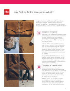 Infor Fashion for the accessories industry