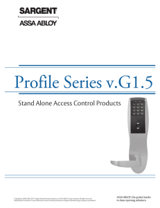 Stand Alone Access Control Products