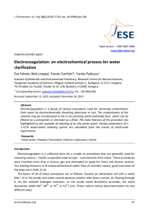 Electrocoagulation: an electrochemical process for water clarification