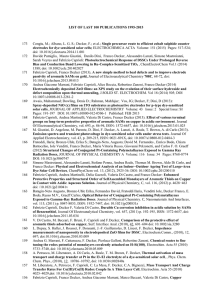 Lista delle ultime 100 pubblicazioni scientifiche