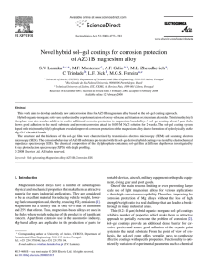 Novel hybrid sol–gel coatings for corrosion protection of