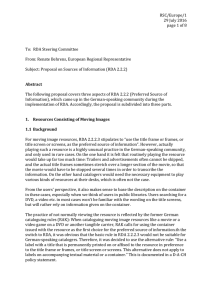 RSC/Europe/1 29 July 2016 page 1 of 8 To: RDA Steering