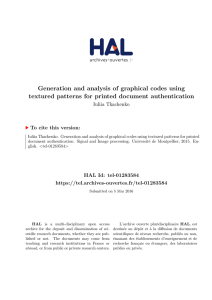 Generation and analysis of graphical codes using - Tel