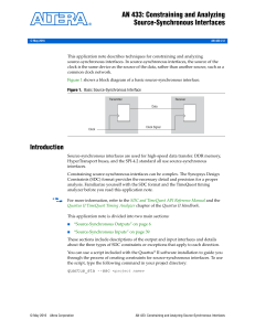 AN 433: Constraining and Analyzing Source-Synchronous