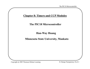 Chapter 8: Timers and CCP Modules The PIC18 Microcontroller Han