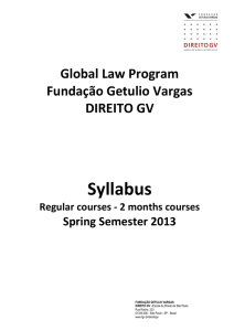 Syllabus - FGV DIREITO SP