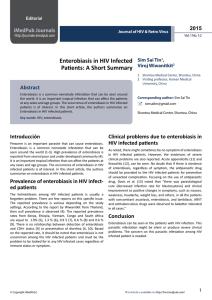 Enterobiasis in HIV Infected Patients: A Short Summary