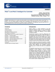 PSoC® 3 and PSoC 5 – Intelligent Fan