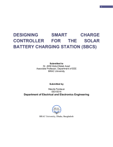 DESIGNING SMART CHARGE CONTROLLER FOR THE SOLAR