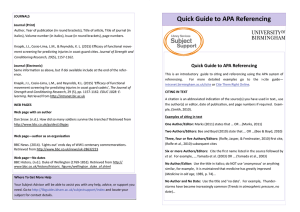 APA Quick Referencing Guide (PDF - 225KB)