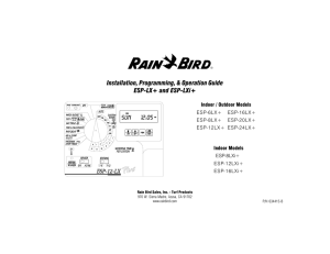 Rain Bird ESP-LX+ User Manual