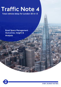 Total vehicle delay for London