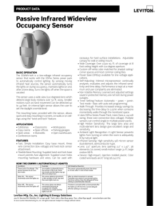 passive Infrared Wideview occupancy Sensor
