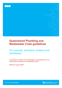 Queensland Plumbing and Wastewater Code guidelines