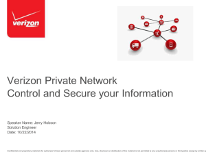 Verizon Private Network Control and Secure your Information