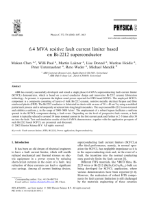 6.4 MVA resitive fault current limiter based on Bi