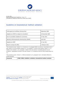 Guideline Bioanalytical method validation