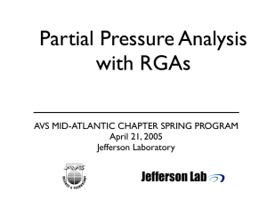 Partial Pressure Analysis with RGAs