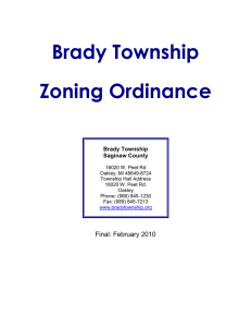 Brady Township Zoning Ordinance