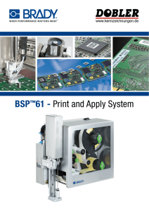 BSP™61 - Print and Apply System