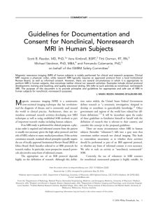 Guidelines for Documentation and Consent for Nonclinical