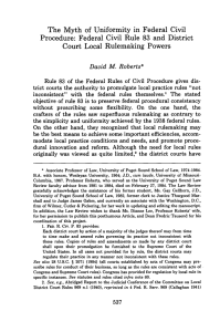 The Myth of Uniformity in Federal Civil Procedure