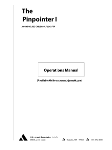 The Pinpointer Manual - HJ Arnett Industries, LLC