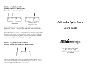 Cellcorder Spike Probe User`s Guide