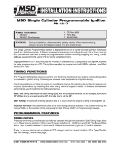 MSD Single Cylinder Programmable Ignition