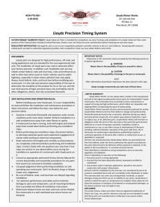 Lloydz Precision Timing System