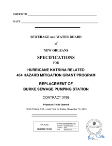 specifications - Sewerage and Water Board of New Orleans