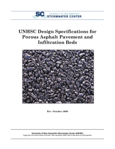 UNHSC Design Specifications for Porous Asphalt Pavement and