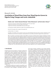 Acetylation of Wood Flour from Four Wood Species Grown in Nigeria