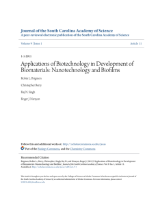 Applications of Biotechnology in Development of Biomaterials