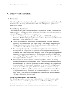 N. Fire Protection Systems - The University of Chicago Facilities