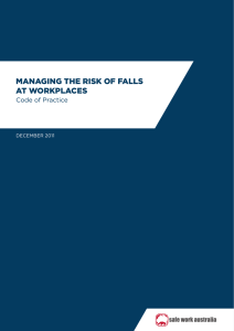 Code of Practice: Managing the Risk of Falls at