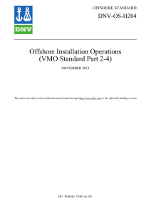 DNV-OS-H204 Offshore Installation Operations