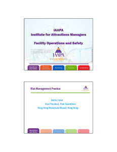 Facility Operations and Safety Institute for Attractions Managers IAAPA